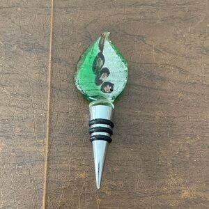New Artistic Green Glass Bottle Stopper